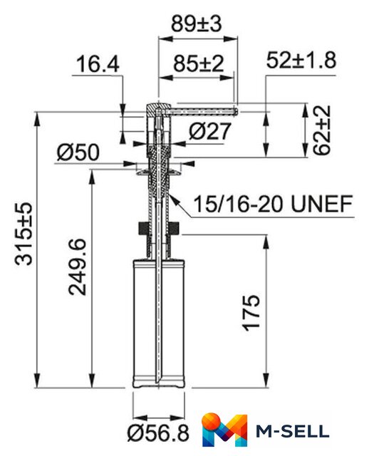 Дозатор для моющего средства Franke Comfort 112.0652.763 (черный матовый) - Изображение №2 — Мульти e-магазин M-SELL