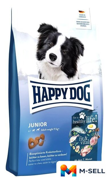Сухой корм для собак Happy Dog Junior fit & vital 10 кг - Изображение №1 — Мульти e-магазин M-SELL