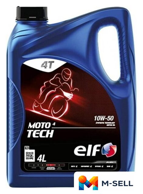 Моторное масло Elf MOTO 4 TECH 10W-50 4л - Изображение №1 — Мульти e-магазин M-SELL