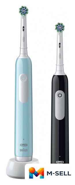 Комплект зубных щеток Oral-B Pro Series 1 D305.523.3H (2 шт, черный/бирюзовый) - Изображение №3 — Мульти e-магазин M-SELL