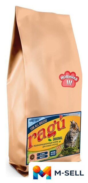 Сухой корм для кошек Ragu Original For All Breeds 14 кг - Изображение №1 — Мульти e-магазин M-SELL