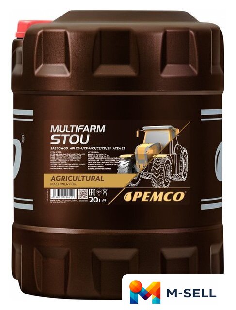 Моторное масло Pemco Multifarm STOU SF CD CE CF CF-4 CG-4 GL-4 10W-30 20л - Изображение №1 — Мульти e-магазин M-SELL