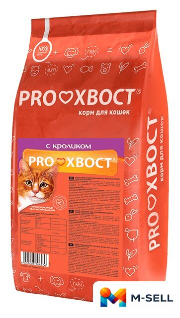 Сухой корм для кошек Proхвост с кроликом 10 кг - Изображение №1 — Мульти e-магазин M-SELL