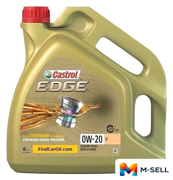 Моторное масло Castrol Edge V 0W-20 4л - Изображение №1 — Мульти e-магазин M-SELL