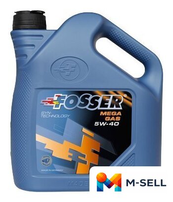 Моторное масло Fosser Mega Gas 5W-40 5л - Изображение №1 — Мульти e-магазин M-SELL