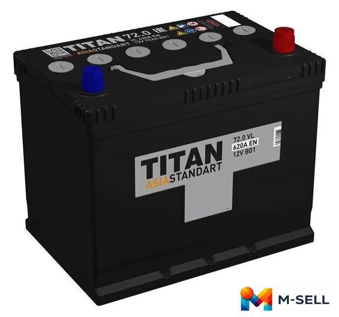 Автомобильный аккумулятор Titan Asia Standart R+ (72 А·ч) - Изображение №1 — Мульти e-магазин M-SELL