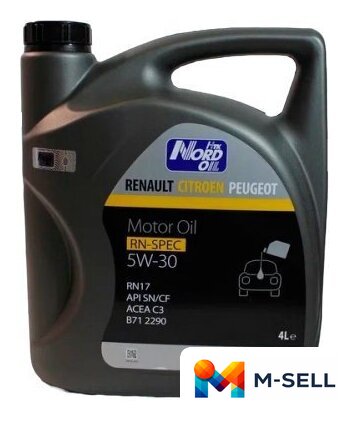 Моторное масло Nord Oil Specific Line 5W-30 Renault/Citroen/Peugeot 4л - Изображение №1 — Мульти e-магазин M-SELL