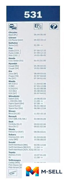 Щетки стеклоочистителя Bosch 3397118402 - Изображение №3 — Мульти e-магазин M-SELL