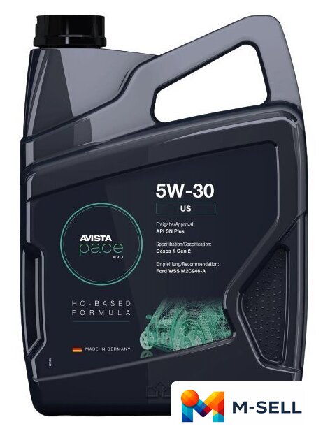 Моторное масло Avista pace EVO US 5W-30 5л - Изображение №1 — Мульти e-магазин M-SELL