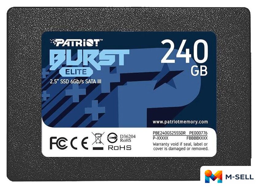SSD Patriot Burst Elite 240GB PBE240GS25SSDR - Изображение №1 — Мульти e-магазин M-SELL