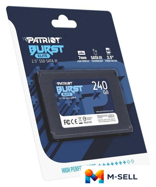 SSD Patriot Burst Elite 240GB PBE240GS25SSDR - Изображение №7 — Мульти e-магазин M-SELL