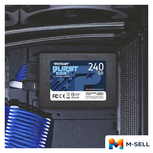 SSD Patriot Burst Elite 240GB PBE240GS25SSDR - Изображение №5 — Мульти e-магазин M-SELL