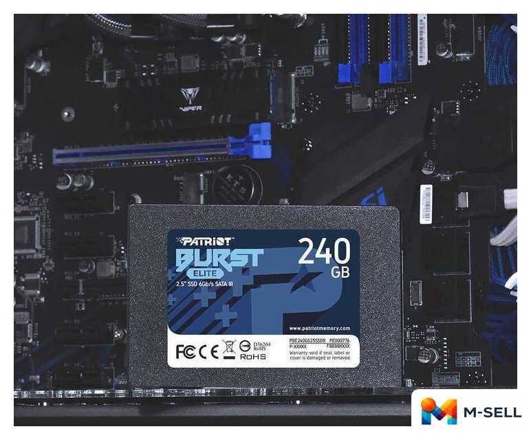 SSD Patriot Burst Elite 240GB PBE240GS25SSDR - Изображение №4 — Мульти e-магазин M-SELL