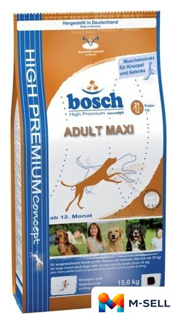 Сухой корм для собак Bosch Maxi Adult 15 кг - Изображение №1 — Мульти e-магазин M-SELL