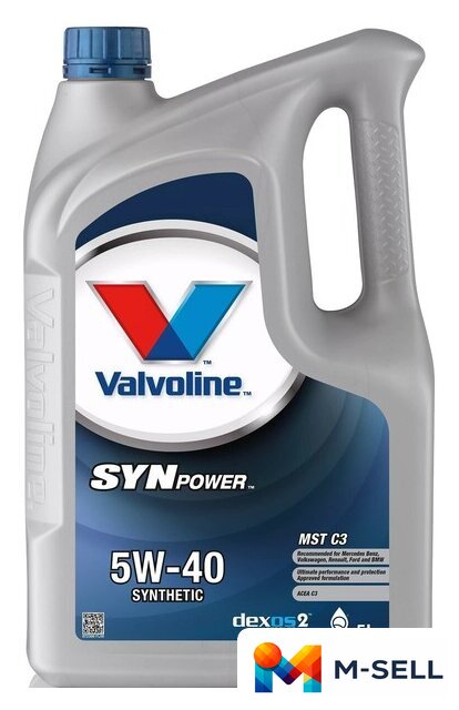 Моторное масло Valvoline Synpower MST C3 5W-40 5л - Изображение №1 — Мульти e-магазин M-SELL