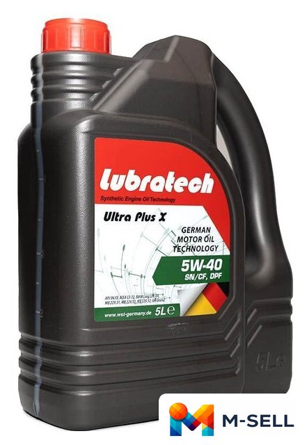 Моторное масло Lubratech Ultra Plus X 5W-40 5л - Изображение №1 — Мульти e-магазин M-SELL