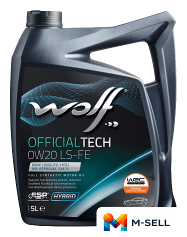 Моторное масло Wolf OfficialTech 0W-20 LS-FE 5л - Изображение №1 — Мульти e-магазин M-SELL