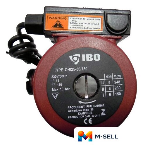 Циркуляционный насос IBO OHI 25-80/180 - Изображение №1 — Мульти e-магазин M-SELL