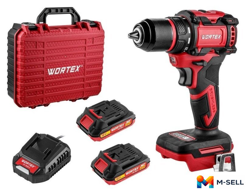 Дрель-шуруповерт Wortex BD 2025-1 DLi 1329838 (с 2-мя АКБ, кейс) - Изображение №1 — Мульти e-магазин M-SELL
