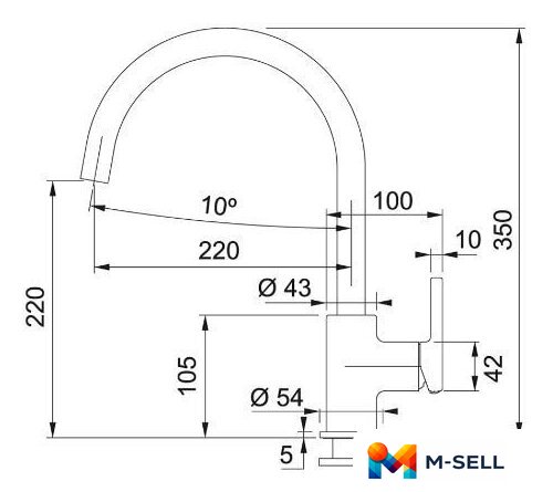 Смеситель Franke Lina XL 115.0626.024 (белый) - Изображение №2 — Мульти e-магазин M-SELL