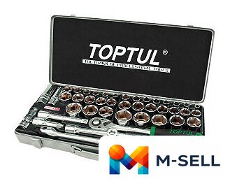 Набор трещотка с головками Toptul GCAD4303 43 предмета - Изображение №1 — Мульти e-магазин M-SELL