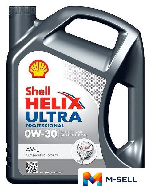 Моторное масло Shell Helix Ultra Professional AV-L 0W-30 VW 504.00/507.00 5л - Изображение №1 — Мульти e-магазин M-SELL