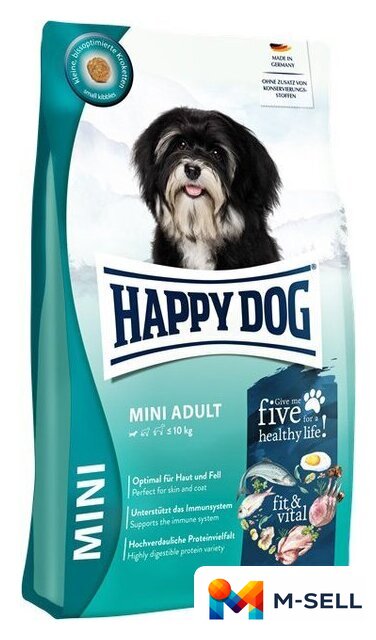 Сухой корм для собак Happy Dog Mini Adult Fit & Vital 10 кг - Изображение №1 — Мульти e-магазин M-SELL