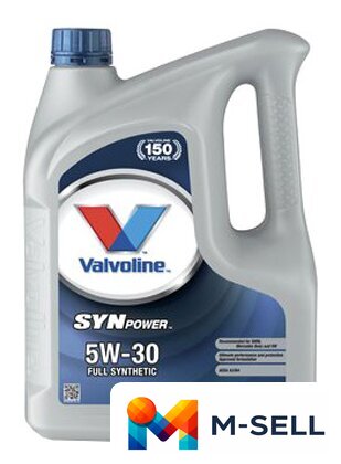 Моторное масло Valvoline SynPower 5W-30 4л - Изображение №1 — Мульти e-магазин M-SELL