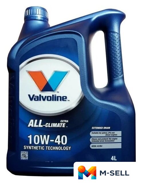Моторное масло Valvoline All-Climate 10W-40 4л - Изображение №2 — Мульти e-магазин M-SELL