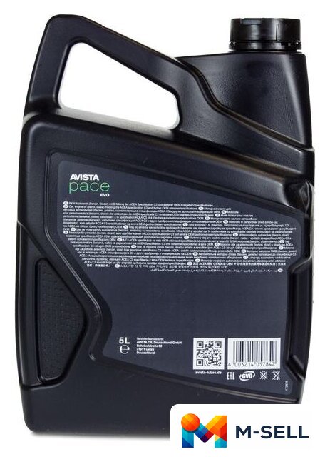 Моторное масло Avista pace EVO C3 5W-30 5л - Изображение №3 — Мульти e-магазин M-SELL