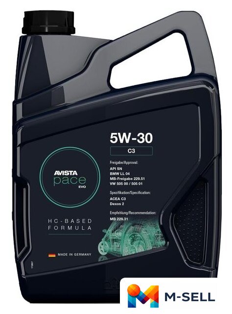 Моторное масло Avista pace EVO C3 5W-30 5л - Изображение №1 — Мульти e-магазин M-SELL