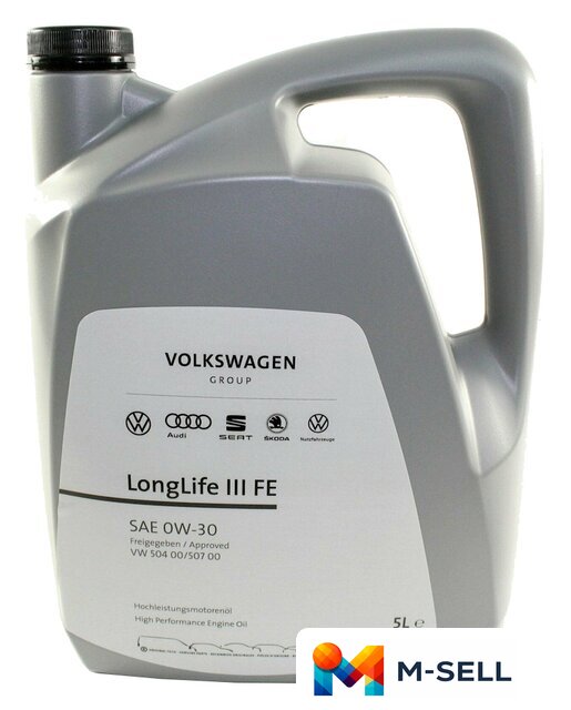 Моторное масло AUDI/Volkswagen Longlife III FE 0W-30 5л GS55545M4 - Изображение №1 — Мульти e-магазин M-SELL