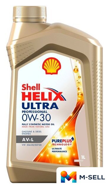 Моторное масло Shell Helix Ultra Professional AV-L 0W-30 VW 504.00/507.00 1л - Изображение №1 — Мульти e-магазин M-SELL