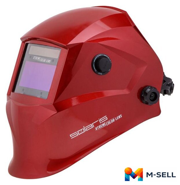 Сварочная маска Solaris ASF650Х (красный металлик) - Изображение №1 — Мульти e-магазин M-SELL