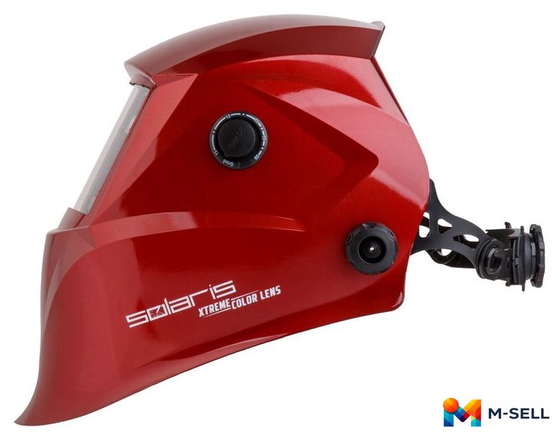 Сварочная маска Solaris ASF650Х (красный металлик) - Изображение №2 — Мульти e-магазин M-SELL