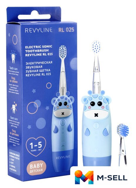 Электрическая зубная щетка Revyline RL 025 Baby (синий) - Изображение №1 — Мульти e-магазин M-SELL