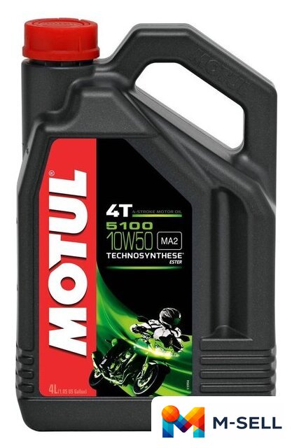 Моторное масло Motul 5100 4T 10W-50 4л - Изображение №1 — Мульти e-магазин M-SELL