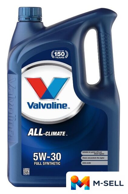 Моторное масло Valvoline All-Climate 5W-30 5л - Изображение №1 — Мульти e-магазин M-SELL