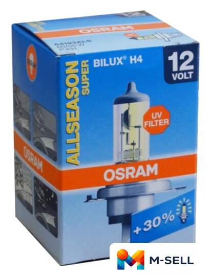 Галогенная лампа Osram H4 Allseason 1шт [64193ALS] - Изображение №1 — Мульти e-магазин M-SELL