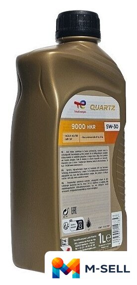 Моторное масло Total Quartz 9000 HKR 5W-30 1л - Изображение №4 — Мульти e-магазин M-SELL