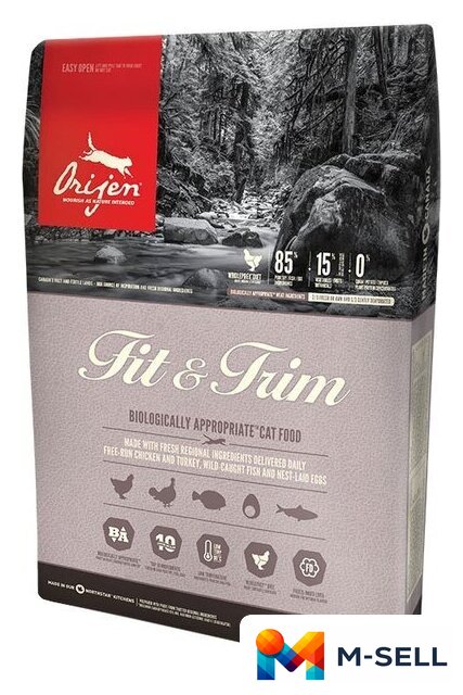 Сухой корм для кошек Orijen Fit & Trim 5.4 кг - Изображение №1 — Мульти e-магазин M-SELL