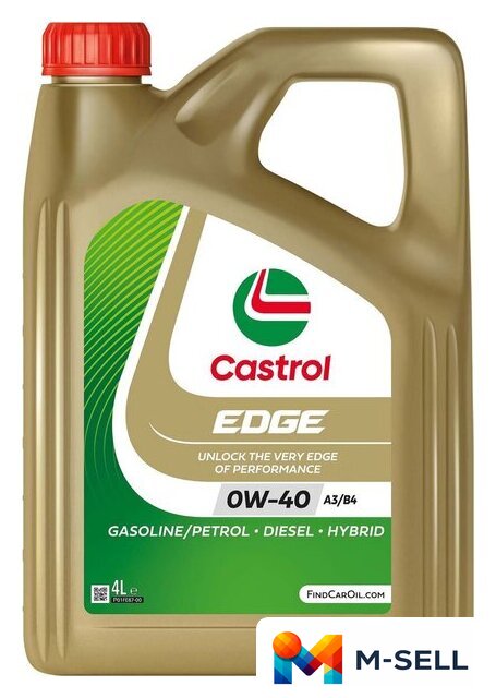 Моторное масло Castrol EDGE 0W-40 A3/B4 4л - Изображение №1 — Мульти e-магазин M-SELL