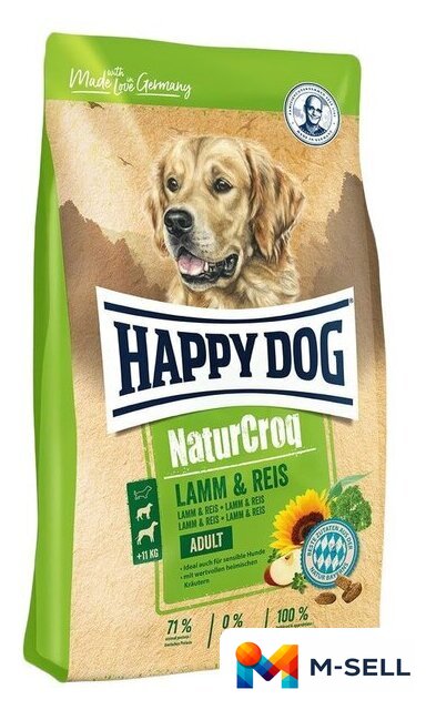 Сухой корм для собак Happy Dog NaturCroq Lamm & Reis 15 кг - Изображение №1 — Мульти e-магазин M-SELL