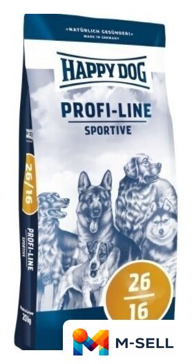 Сухой корм для собак Happy Dog Profi-Line Krokette 26/16 Sportive 20 кг - Изображение №1 — Мульти e-магазин M-SELL