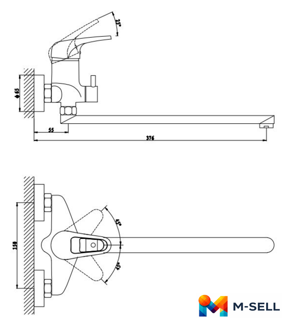 Смеситель Gross Aqua Optima 7518511С-35F - Изображение №2 — Мульти e-магазин M-SELL