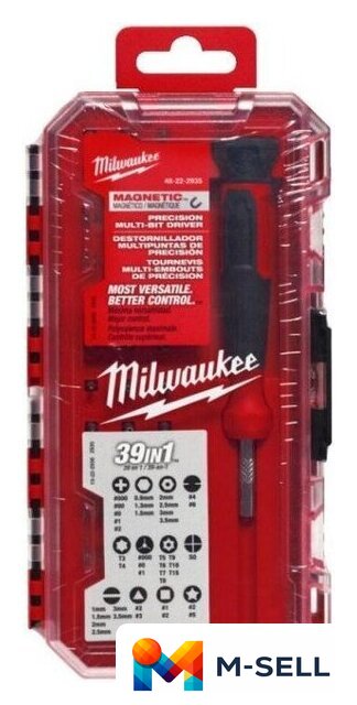 Набор отвертка с битами Milwaukee 4932498177 (39 предметов) - Изображение №4 — Мульти e-магазин M-SELL