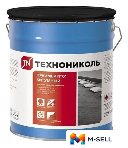 Праймер Технониколь Праймер №01 битумный (20 л) - Изображение №1 — Мульти e-магазин M-SELL