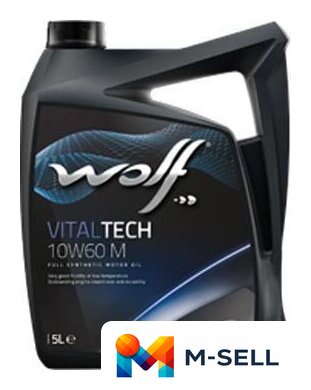 Моторное масло Wolf VitalTech 10W-60 M 5л - Изображение №1 — Мульти e-магазин M-SELL