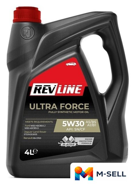 Моторное масло Revline Ultra Force A5/B5 5W-30 4л - Изображение №1 — Мульти e-магазин M-SELL