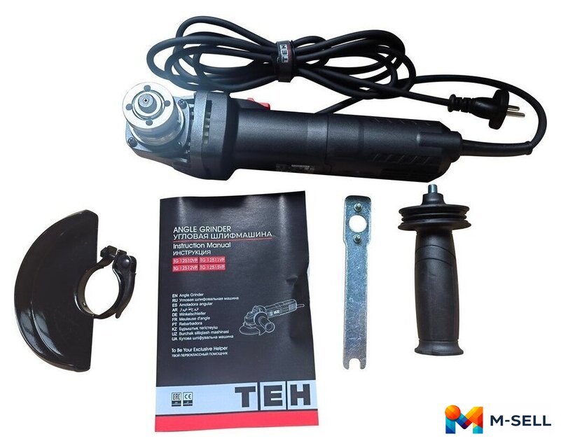 Угловая шлифмашина TEH TG12512VP - Изображение №6 — Мульти e-магазин M-SELL